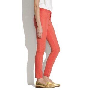 Madewell Skinny Skinny Ankle Jeans Coral Low Rise Casual Denim Womens Size 26